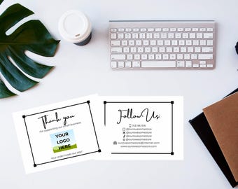 Editable Thank You Card Template For Small Business | Canva Template