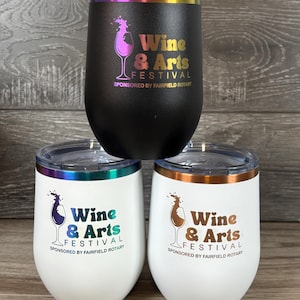 Customizable 12-ounce Insulated Wine Tumbler