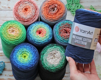 YarnArt Macrame Cotton Spectrum, 2mm Multicolor Macrame Cord