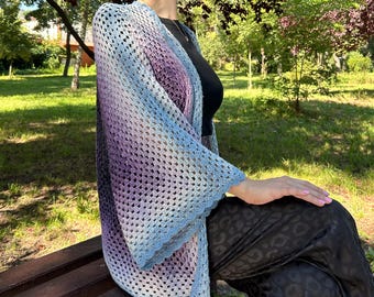Crochet Cardigan Pattern Ganny Hexagon, Women's One Size PDF Tutorial
