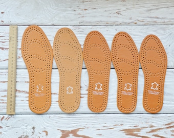 Vegan Leather Shoe Insoles, Adult Sizes 36-40 (23-26 cm)