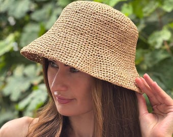 Crochet Bucket Hat Pattern, PDF Summer Hat Tutorial, Seamless Beginner Crochet Hat DIY