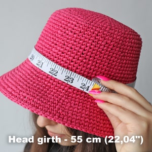 Easy BUCKET HAT Crochet Pattern. Summer Sun Hat Tutorial. Handmade Crochet Hat. Crochet Trendy Hat Pattern. Crochet Hat for Women image 6