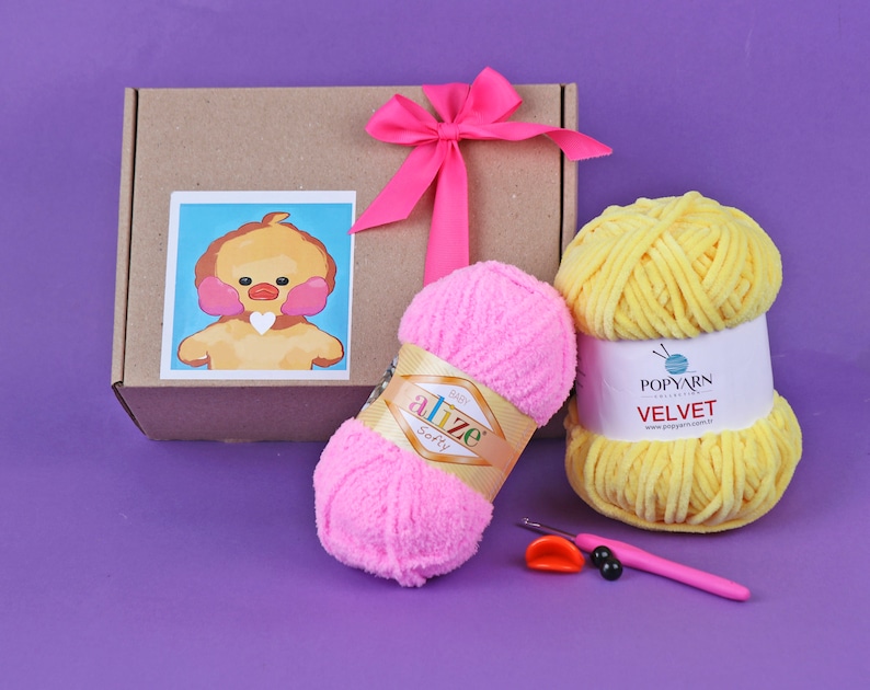 BEGINNER Amigurumi DUCK Crochet Kit Easy Starter Crochet Kit Etsy