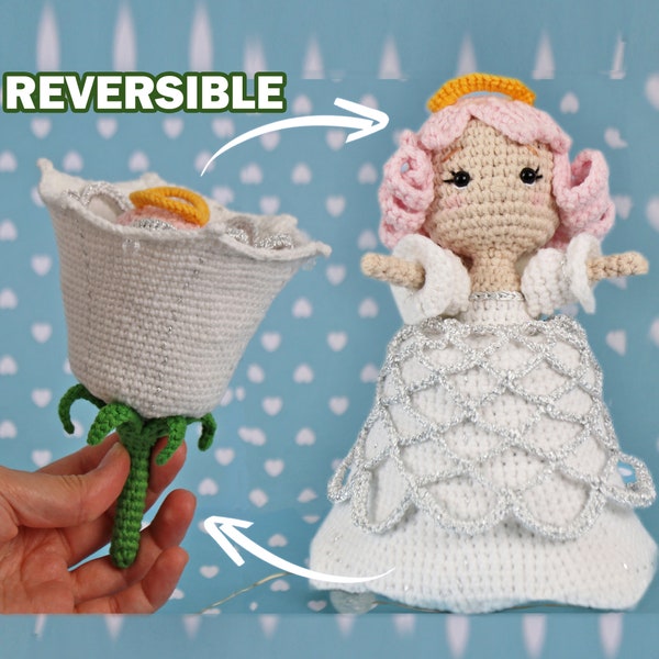 REVERSIBLE DOLL PDF Crochet Pattern, Reversible Angel and Bell Amigurumi Pattern, Crochet Amigurumi, Easy Crochet Pattern, English Pattern