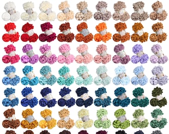Alize Puffy Chunky Loop Garn für Fingerstricken, Weiche Chenille Babydecke OHNE HÄKELN