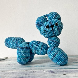 Modello all'uncinetto gatto palloncino, modello gatto amigurumi, modello gatto palloncino, peluche animale palloncino, download immediato