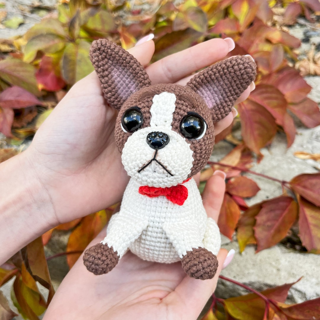 French Bulldog Crochet Pattern, Amigurumi Dog, Crochet Frenchie Dog ...