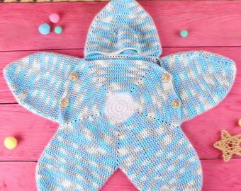 Mönster för virkade babystjärnor: Mysdräkt (PDF-mönster)