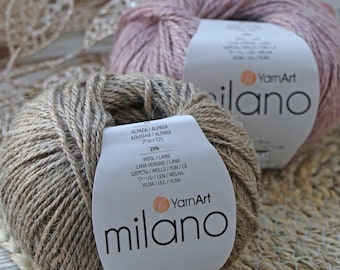 Filato di alpaca YarnArt Milano, miscela di lana DK, filato invernale