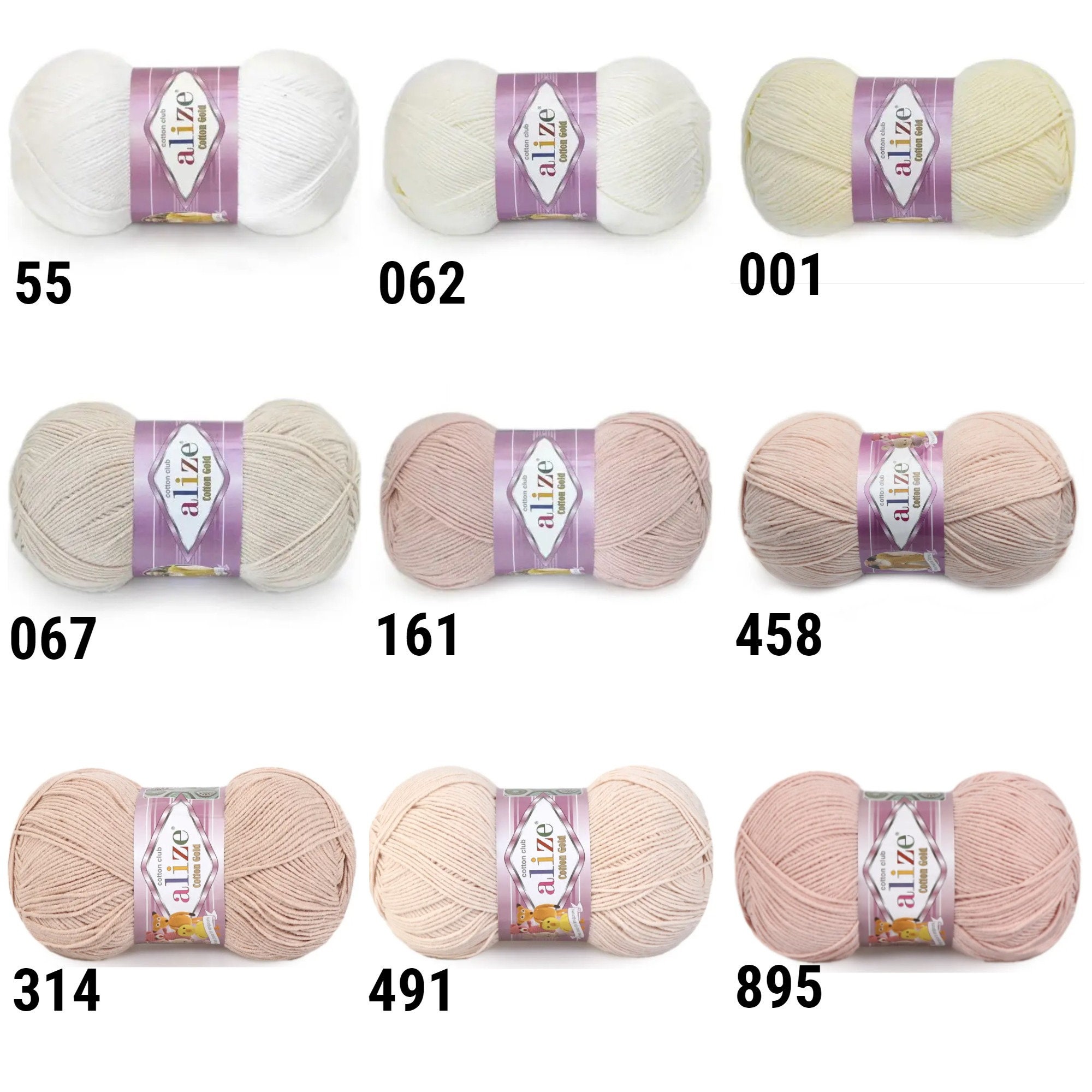 Alize Cotton Gold 100 Gr Hand Knitting Yarn - Color Code: 122 Milk Flower -  Trendyol