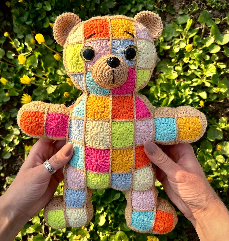 Amigurumi Teddy Bear Crochet Pattern, Motif Plushie PDF Pattern - Etsy