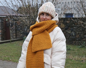 Easy Crochet Scarf Pattern 5 in 1, Beginner Unisex Scarf PDF & Video, Bulky Yarn