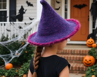 Hexenhut Häkelmuster, Halloween Kostüm Accessoire PDF Download, verstellbar