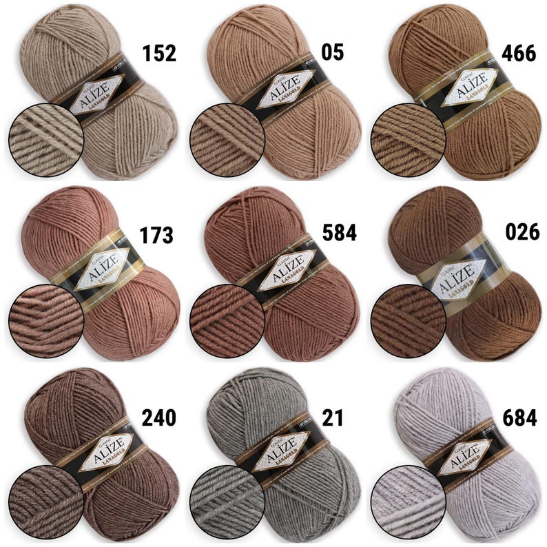 Alaze Label Alize Lanagold DK Wool Blend Yarn: 57 Colors (3.5 Oz) - Etsy