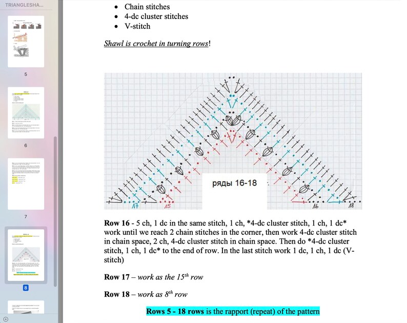 Easy Crochet Boho Shawl Pattern, Triangle Scarf PDF Pattern - Etsy