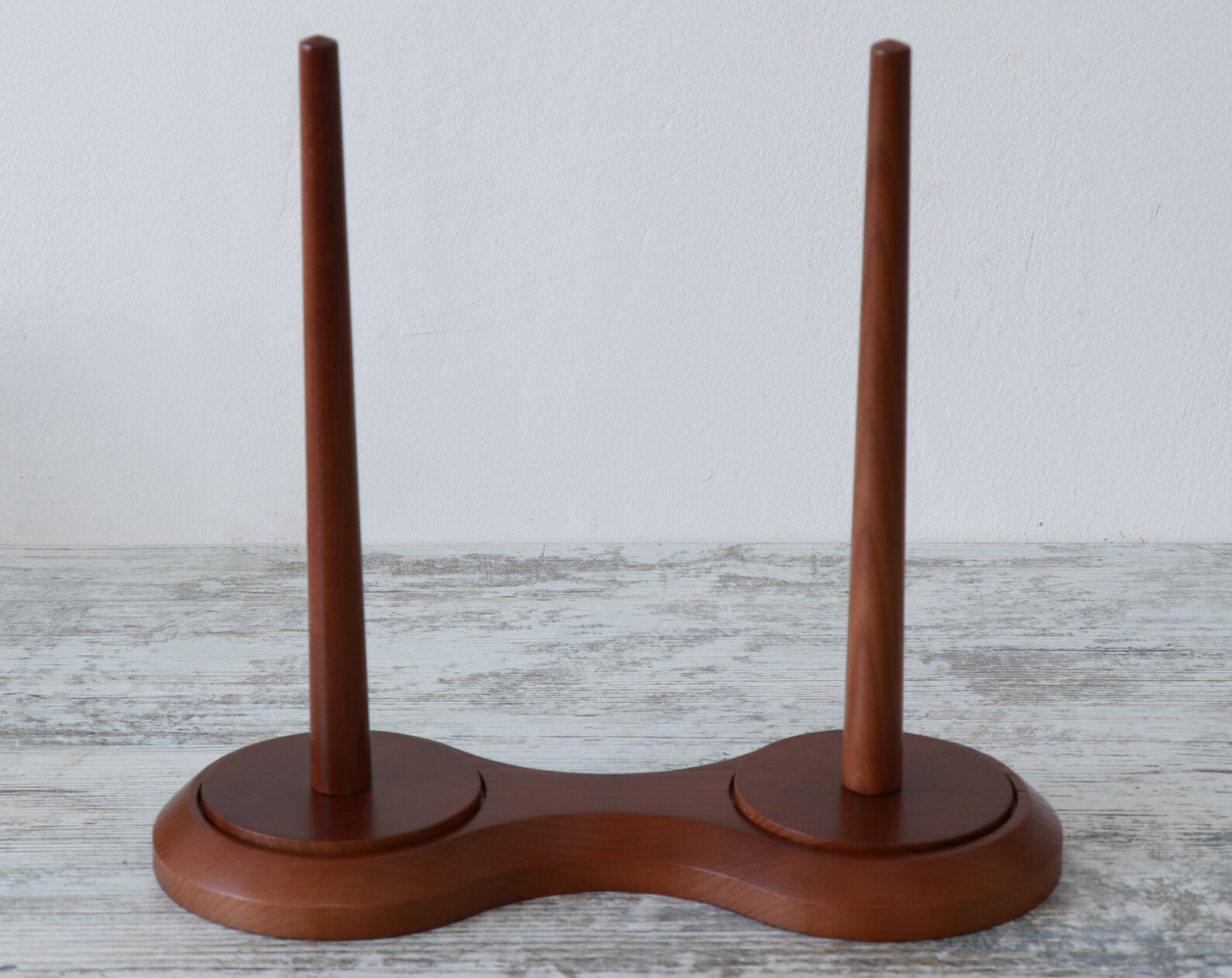 Yarn Ball Wooden Holder. Double Yarn Holder. Wooden Holder for Etsy