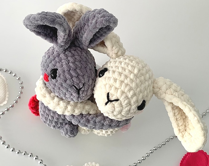 Handmade Crochet Bunny Toy in Green Ballerina Dress