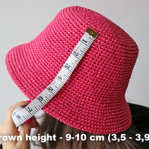 Easy BUCKET HAT Crochet Pattern. Summer Sun Hat Tutorial. Handmade Crochet Hat. Crochet Trendy Hat Pattern. Crochet Hat for Women image 7