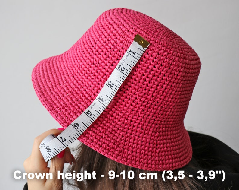 Easy BUCKET HAT Crochet Pattern. Summer Sun Hat Tutorial. Handmade Crochet Hat. Crochet Trendy Hat Pattern. Crochet Hat for Women image 7