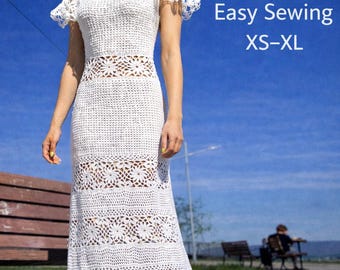 Lacy Boho Häkelanleitung Maxikleid (Anleitung für Fortgeschrittene) (PDF Download) Grösse S-M