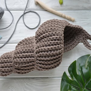 CROCHET pattern - SPIRAL SHELL basket. Plant hanger shell crochet pattern. Crochet hanging planter. Flowerpot pattern