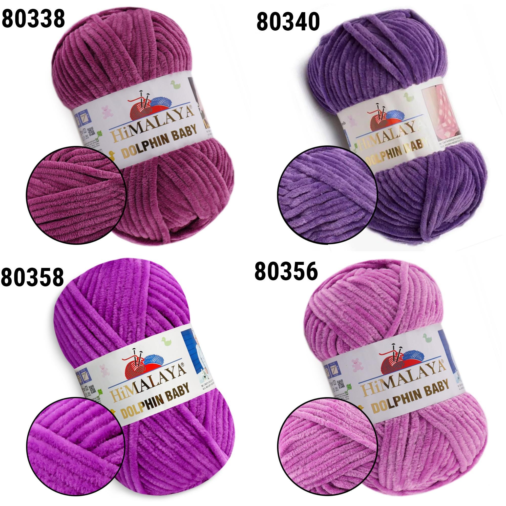 Himalaya Dolphin Baby Chunky Chenille Yarn, Soft Plush Yarn for