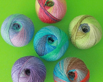 YarnArt Summer Dream, Sparkly Multicolor Cotton Blend Yarn