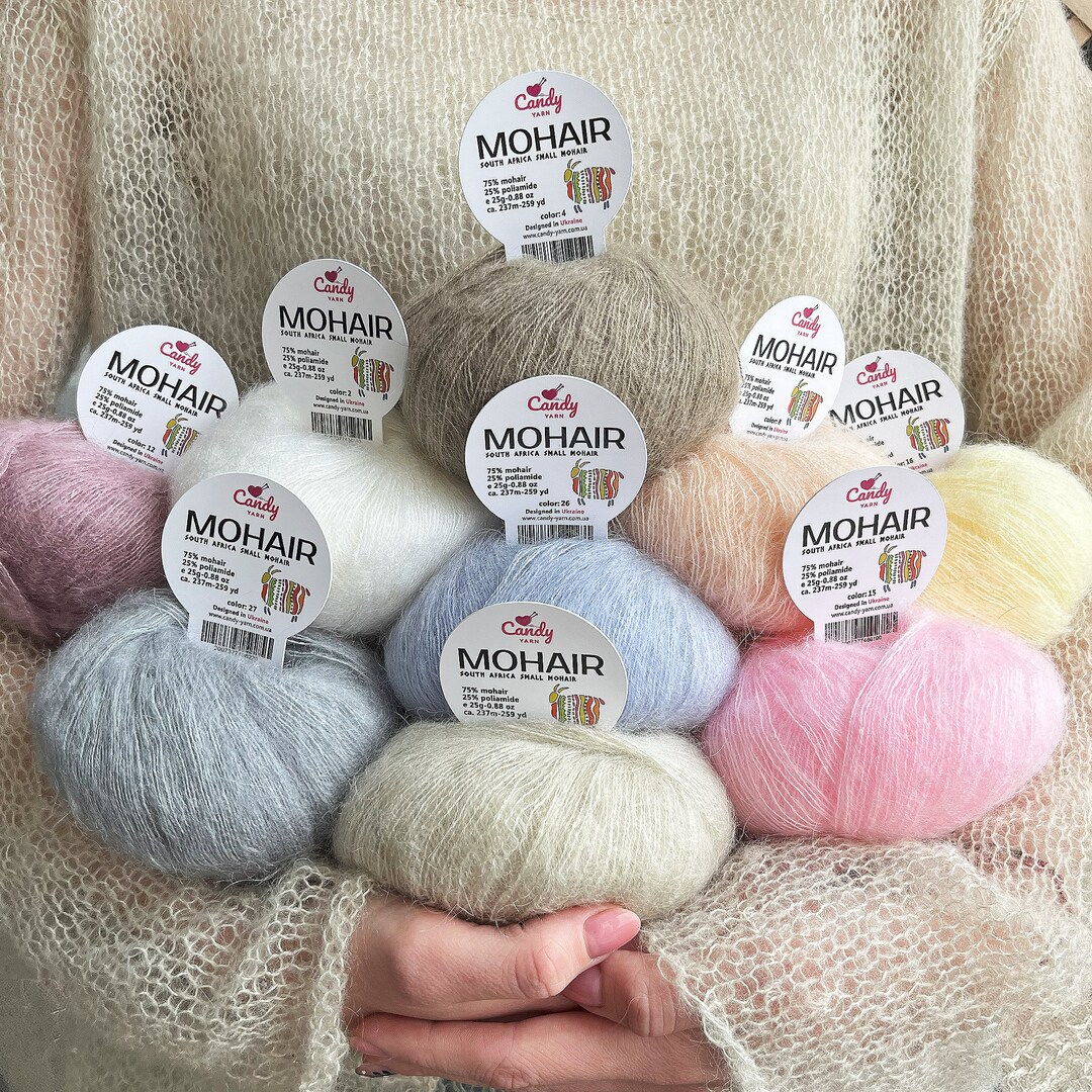 25 Grams South African Small MOHAIR YARN, Lace Yarn, Yarn for Knitting