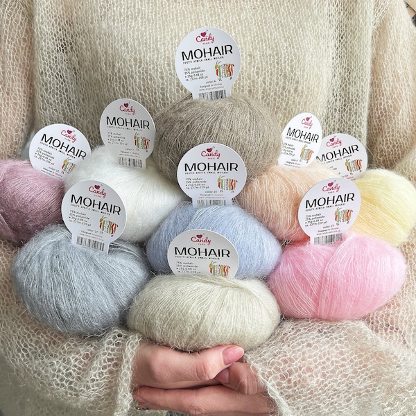 25 Grams South African Small MOHAIR YARN, Lace Yarn, Yarn for Knitting, Soft Mohair Yarn, Yarn for Crocheting, Warm Yarn, Ukrainian Yarn