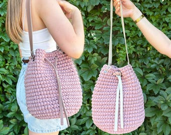 Crochet Drawstring Bag Pattern, Beginner-Friendly Pouch Tutorial, PDF Download