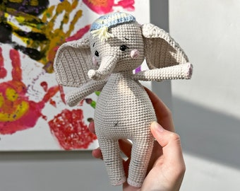 Amigurumi Elephant Crochet Pattern, Stuffed Toy PDF Pattern