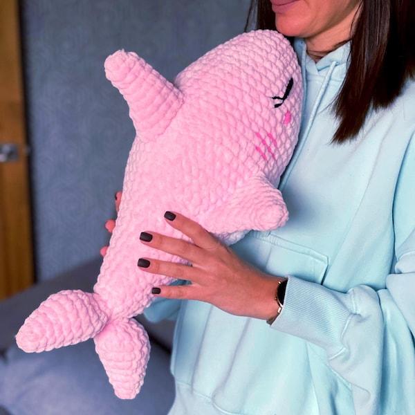 Hai Häkeln Amigurumi Muster, einfache Chenille Plüsch Sofort Download