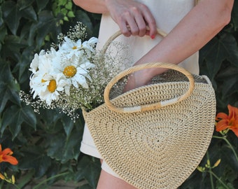 Crochet Raffia Bag Pattern, Woman's Summer Tote (PDF Download)