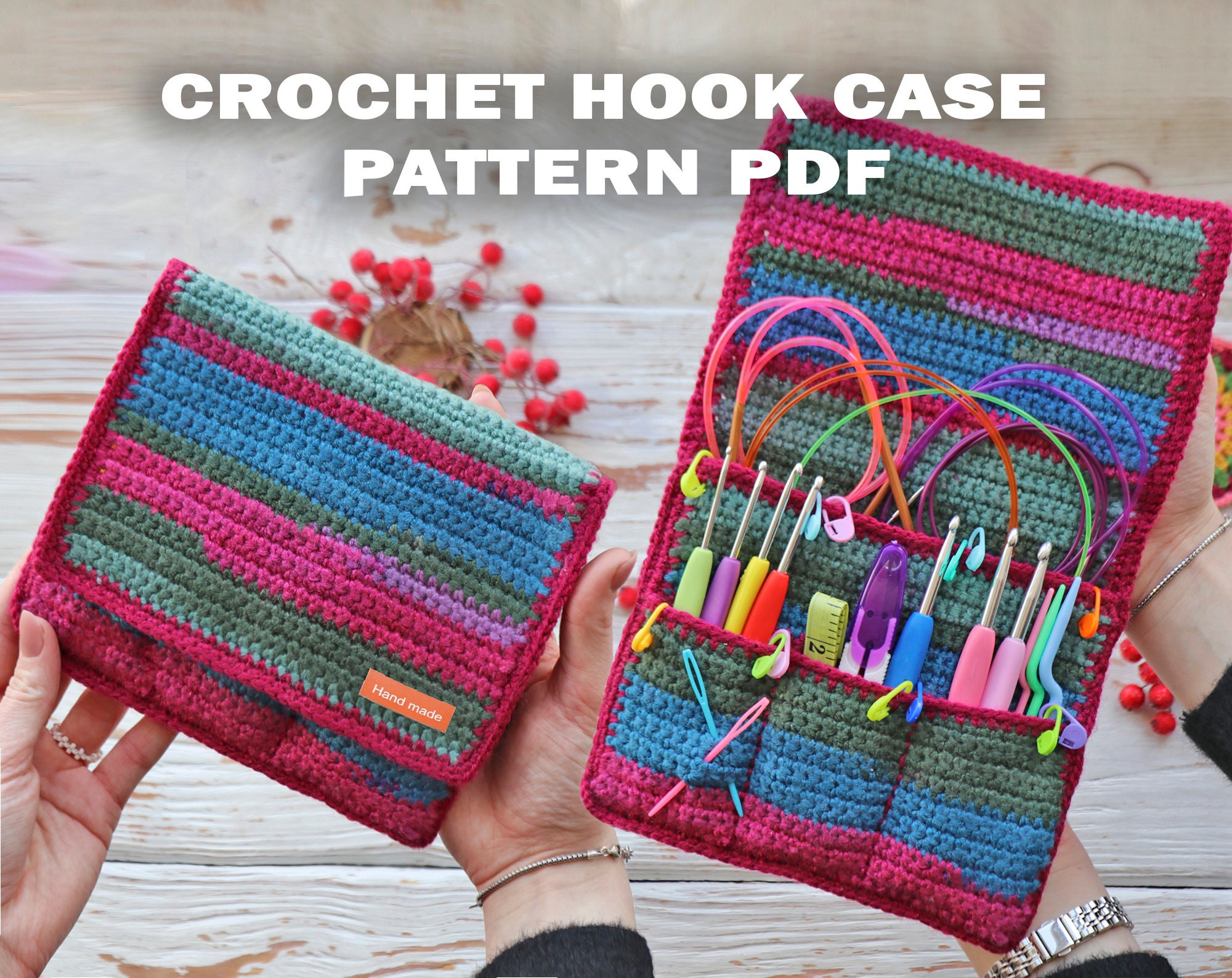 SUPER EASY Crochet Hook CASE Pattern, Pdf Hook Organizer Diy