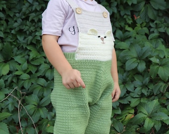 Crochet Pattern BABY ROMPER, Cute Baby Overall Pattern, Jumpsuit Pattern, Baby Shower Gift, Cute Overall Jumpsuit PDF, Handmade Baby Suit