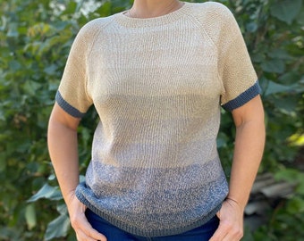 PATRÓN DE TEJIDO Camiseta, Patrón de tejido de suéter fácil, Patrón de tejido de camiseta, Patrón de tejido de suéter, Descarga digital instantánea en PDF