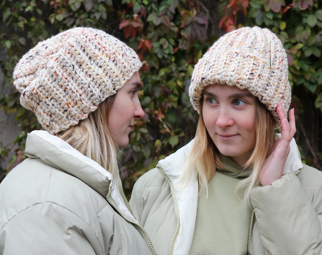 Easy Crochet Ribbed Beanie Crochet PDF Pattern Etsy