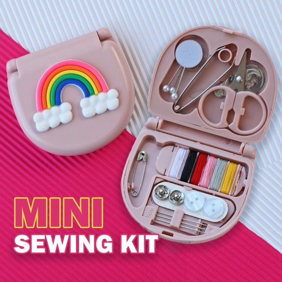  Easy to Use Sewing Kit for Adults - Over 100 Sewing Supplies  and Accessories, Needle and Thread Kit for Mending - Basic Hand Sewing Kits  for Small Fixes, Travel Sewing Kit