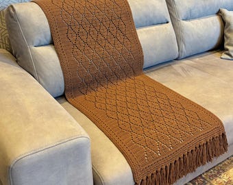 CROCHET PATTERN Easy Throw Blanket, Beginner DIY, Diamond Pattern Crochet Throw Blanket Pdf, Gift