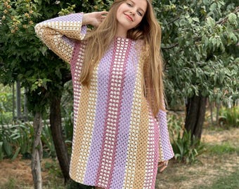 Taylor Crochet Dress Pattern: Easy Granny Stitch (PDF)
