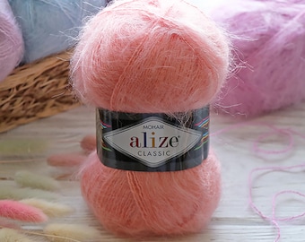Alize Mohair Classic Yarn: DK Weight, Soft & Warm (219 yards)