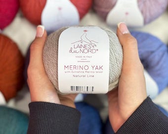 DK Merino Wool Yarn Laines du Nord Merino Yak, Alpaca Blend Knitting Crochet Yarn 50 g - 115 m