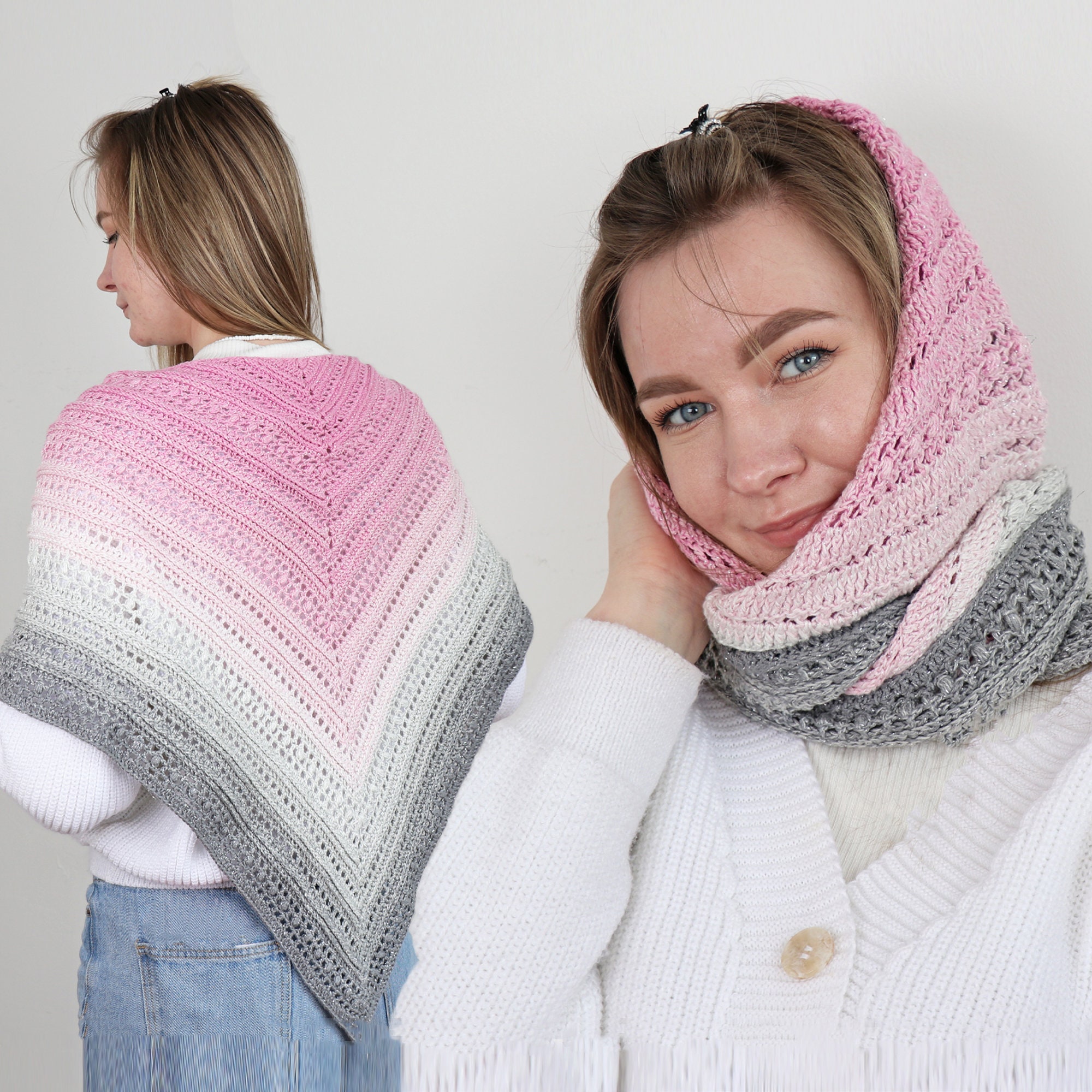 Easy Crochet Boho Shawl Pattern, Triangle Scarf PDF Pattern - Etsy