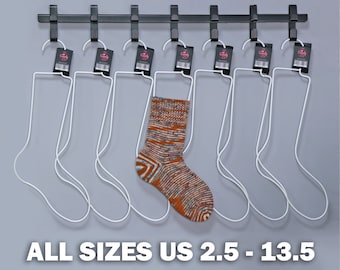 Metal Sock Blockers Set 7 Sizes, Sock Knitting Forms, US 2.5-13.5, EU 34-47