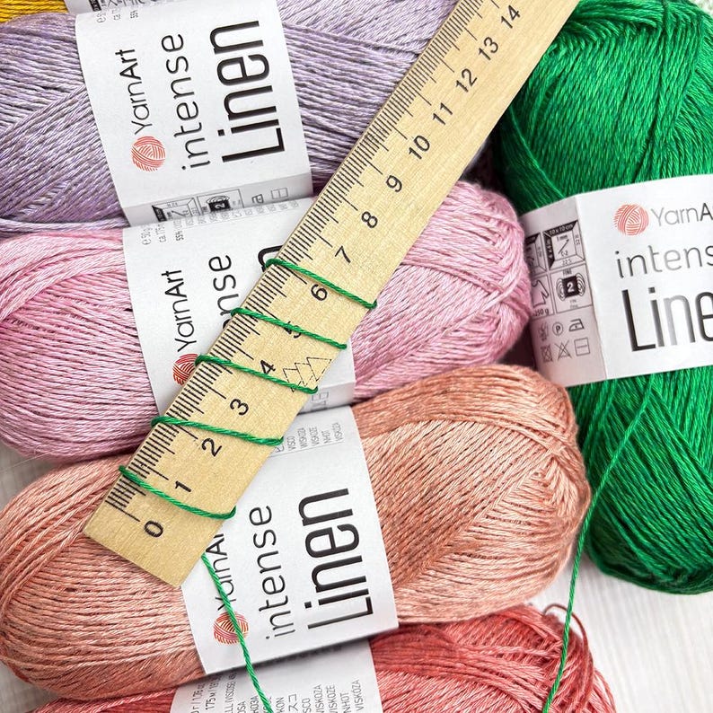Yarnart Intense Linen, Lyocell Yarn, Sport Weight 1.76 Oz / 191 Yds ...