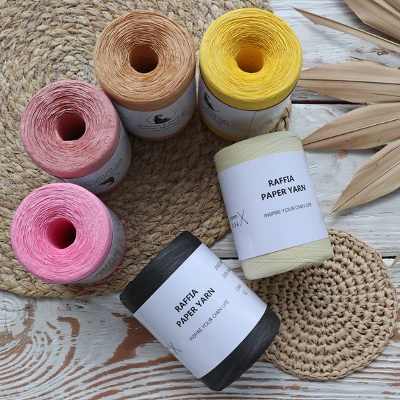 紙ラフィア糸、かぎ針編み・手芸用コード - Etsy 日本