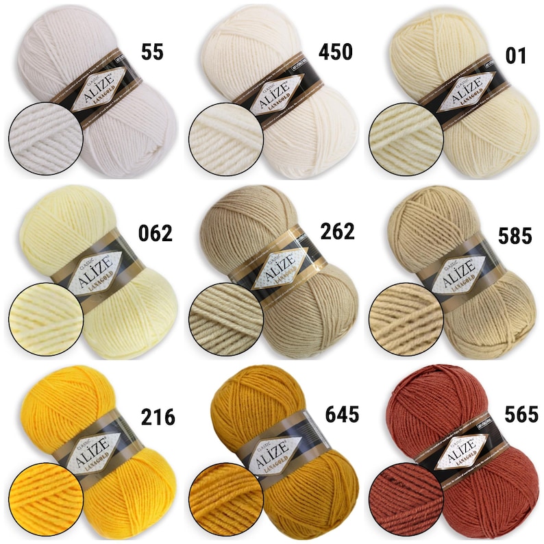 Alaze Label Alize Lanagold DK Wool Blend Yarn: 57 Colors (3.5 Oz) - Etsy