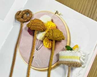 Patrón de crochet: Marcapáginas, accesorio para libros, rastreador de lectura, sujetapáginas, descarga digital en PDF