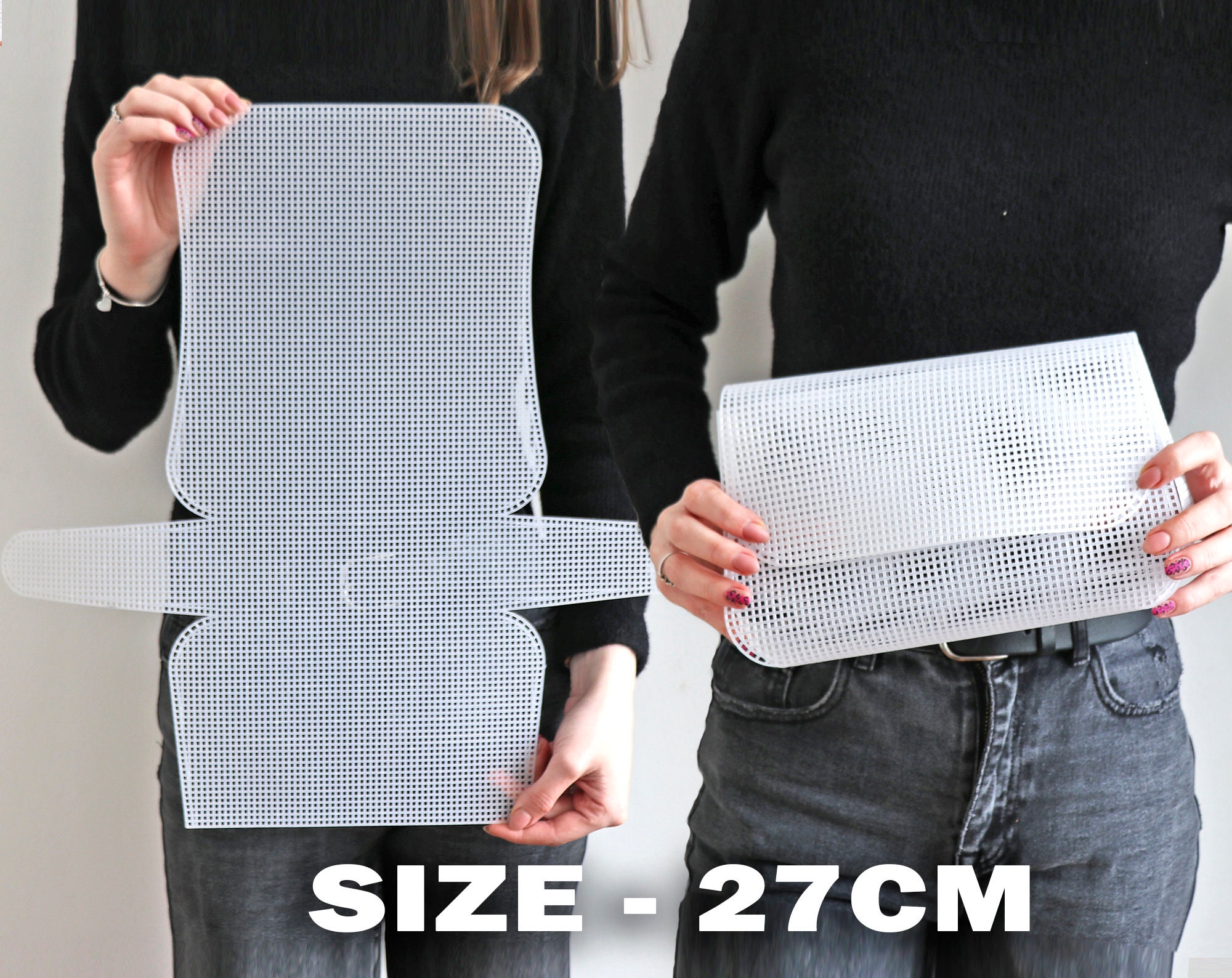 6pcs Mesh Plastic Canvas Sheets Crossbody Bag Purse Making